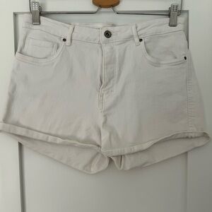 Zara White Jean Shorts